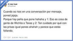 Enlace a Las risas en mensajes, por @viejofreak