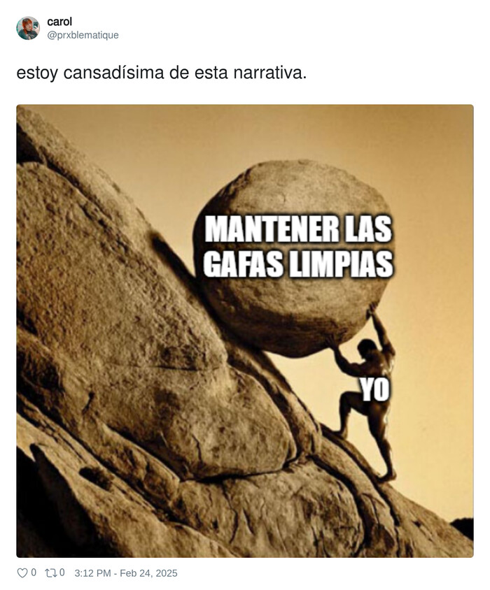 cansadísima,narrativa,gafas,limpias