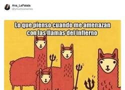 Enlace a Las llamas del infierno, por @ymuchosmemes