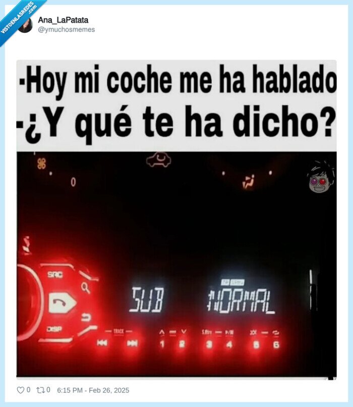 coche,insulto,sub normal