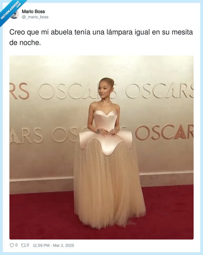 lámpara,abuela,mesita,oscar,vestido,arianna grande