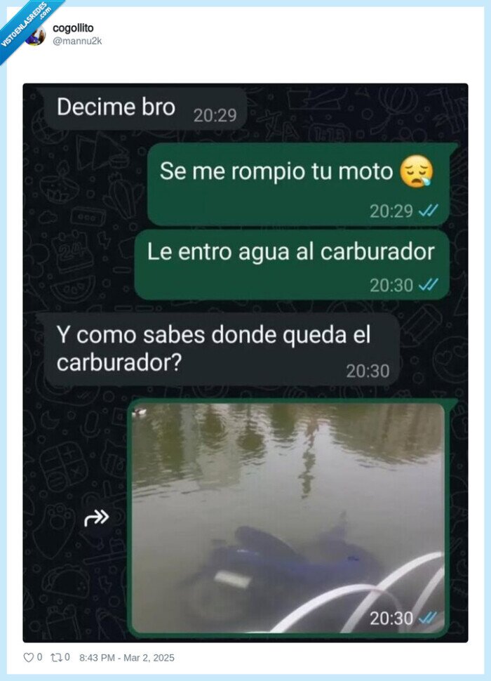 moto,inundada,agua,carburador
