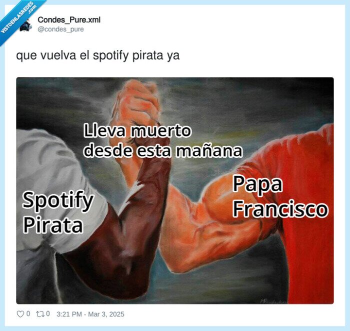 spotify,pirata,papa,muerto