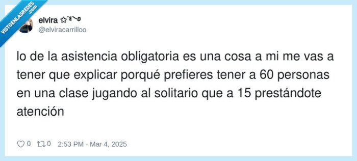 asistencia obligatoria,clase,atención
