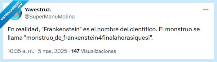frankenstein,mosntruo,nombre