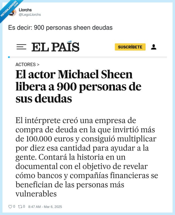 personas,deudas,sheen,michael sheen