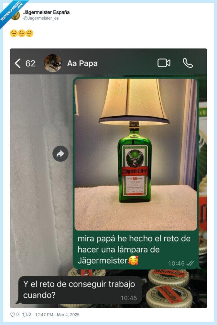 lámpara,jagermeister,conversación