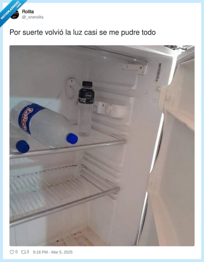 nevera,luz,podrirse,agua