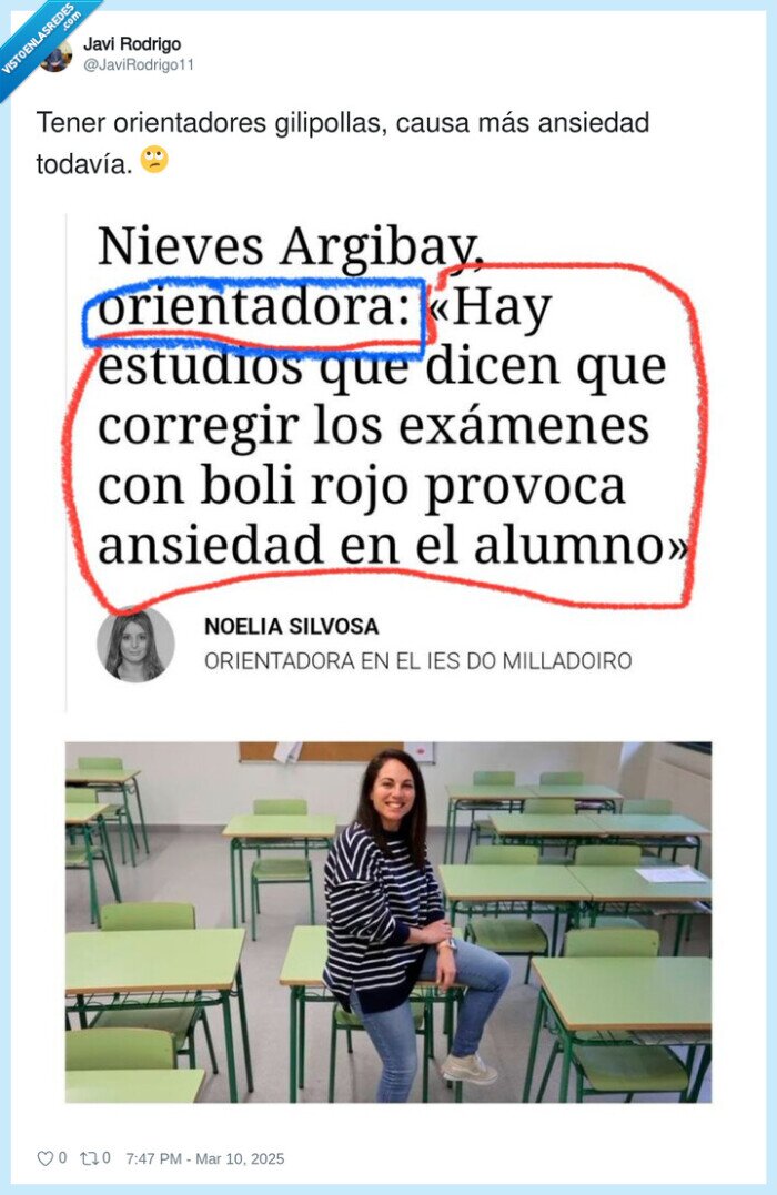 orientadores,ansiedad,rojo,corregir,exámenes