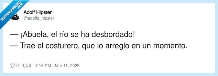 desbordado,costurero,abuela,arreglo,río