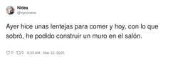 Enlace a Las lentejas no suelen quedar bien para el día siguiente, por @nyconene