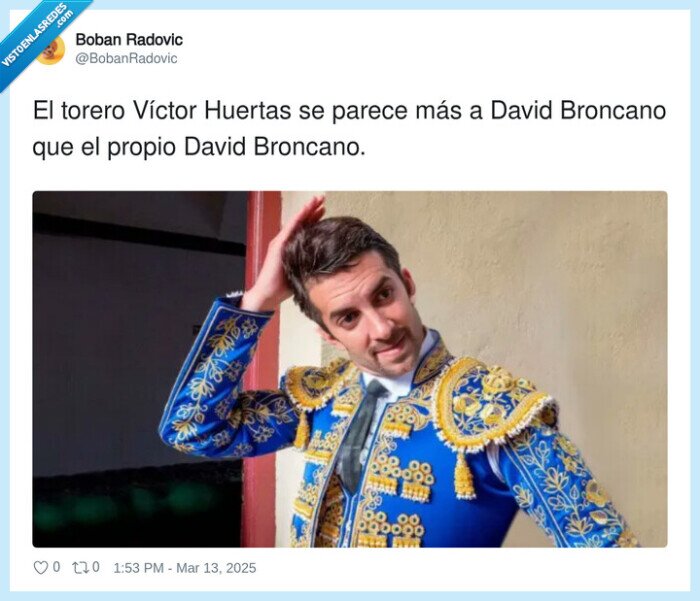 broncano,víctor huertas,torero,parecerse