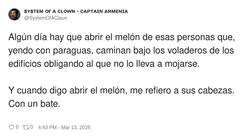 Enlace a Lo odio, por @SystemOfAClaun