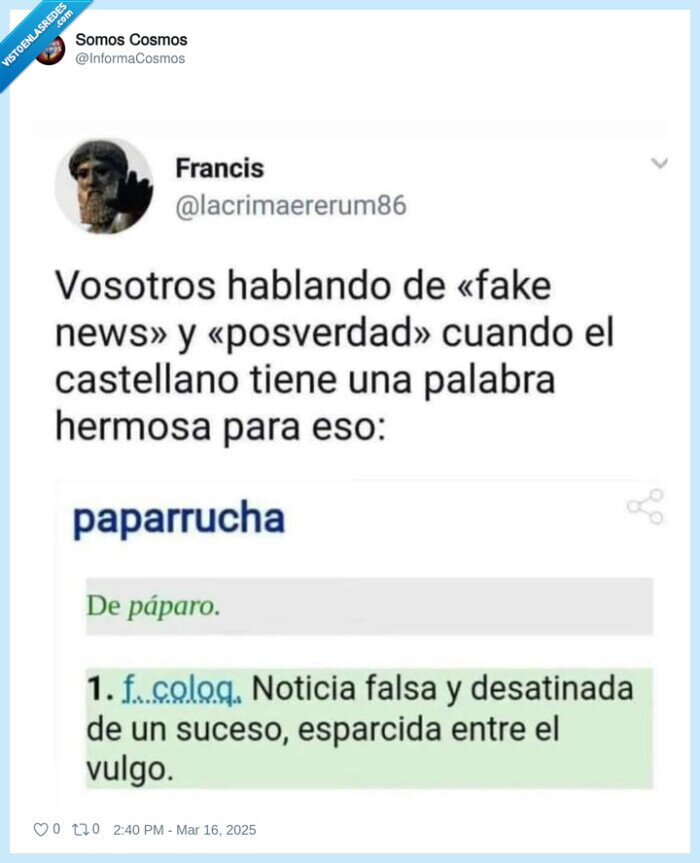 fake news,posverdad,paparrucha,castellano