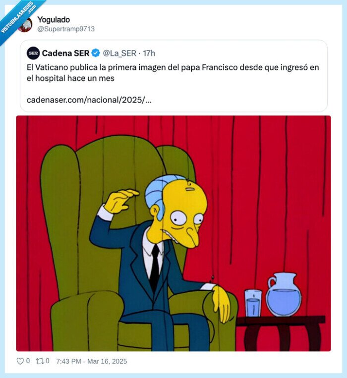 papa francisco,dep,sr burns