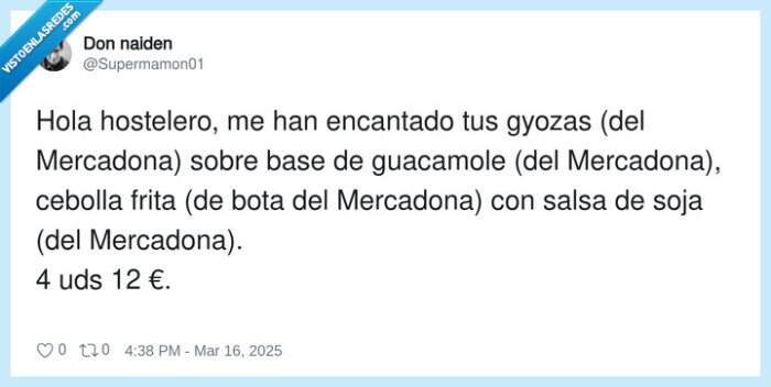 mercadona,hostelero,gyozas,revender,restaurante,guacamole,cebolla