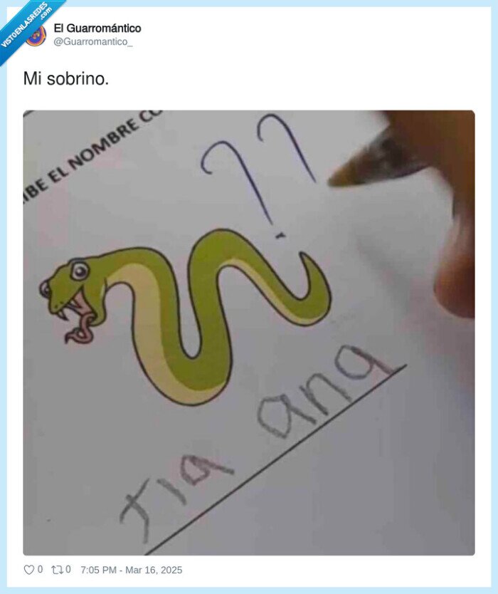 niño,examen,serpiente,tia ana