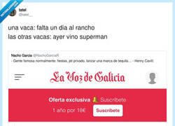 Enlace a Un día que no vas al rancho y aparece Henry Cavill, por @tatel__