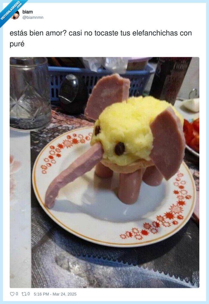 elefanchichas,comida,elefante,patata