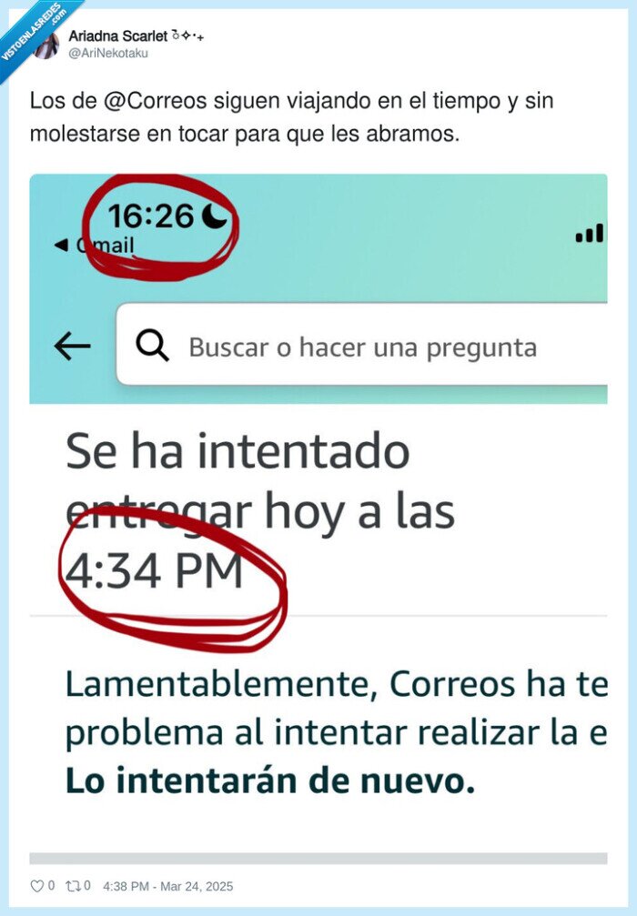 correos,hora,entrega