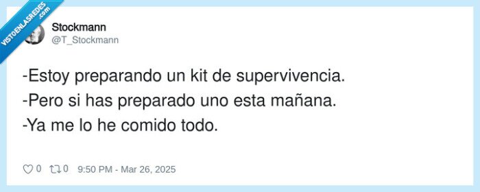 kit de supervivencia,preparado,mañana,comerse
