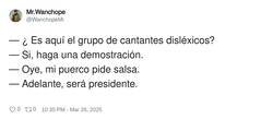Enlace a Oyeeeeeeeee mi puerco pide salsa, por @WanchopeMr