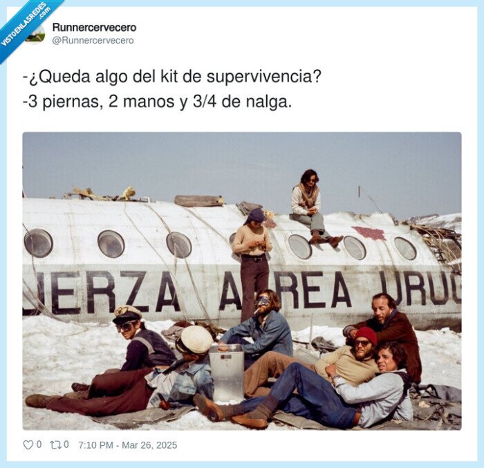 kit de supervivencia,piernas,sociedad de la nieve