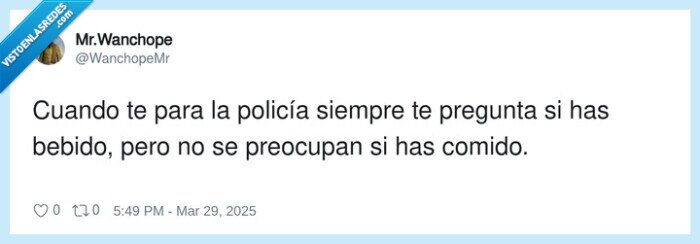 preocuparse,policía,preguntar,comido,bebido