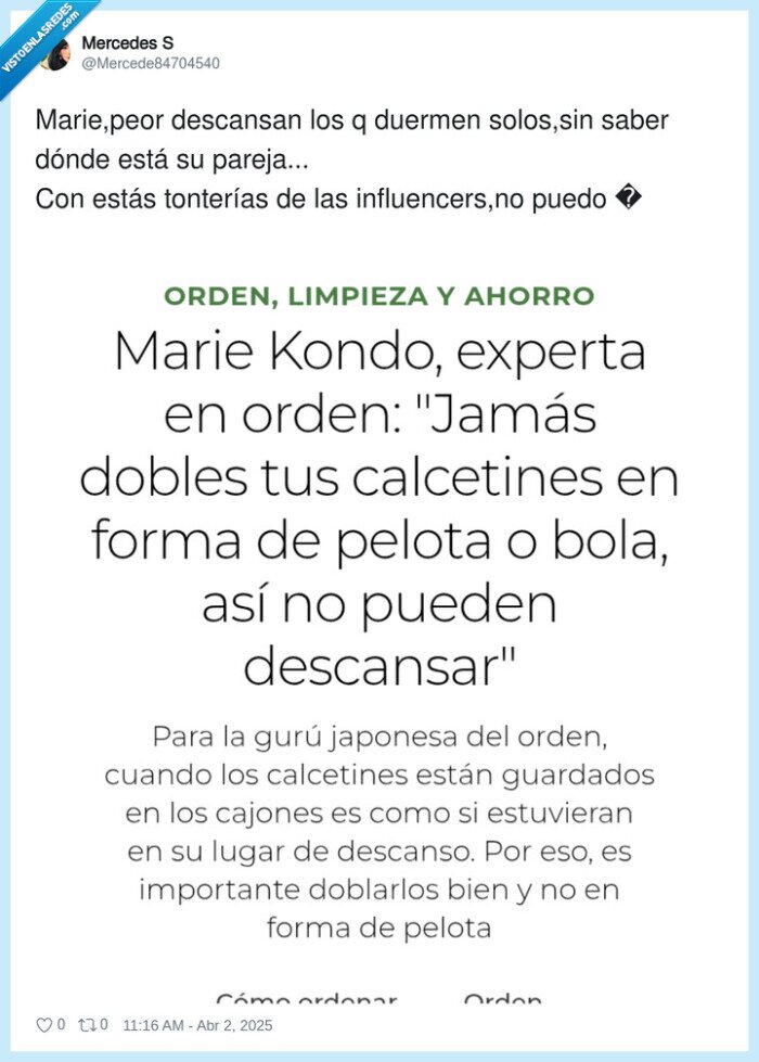 influencers,marie kondo,tonterías,calcetines,descansar