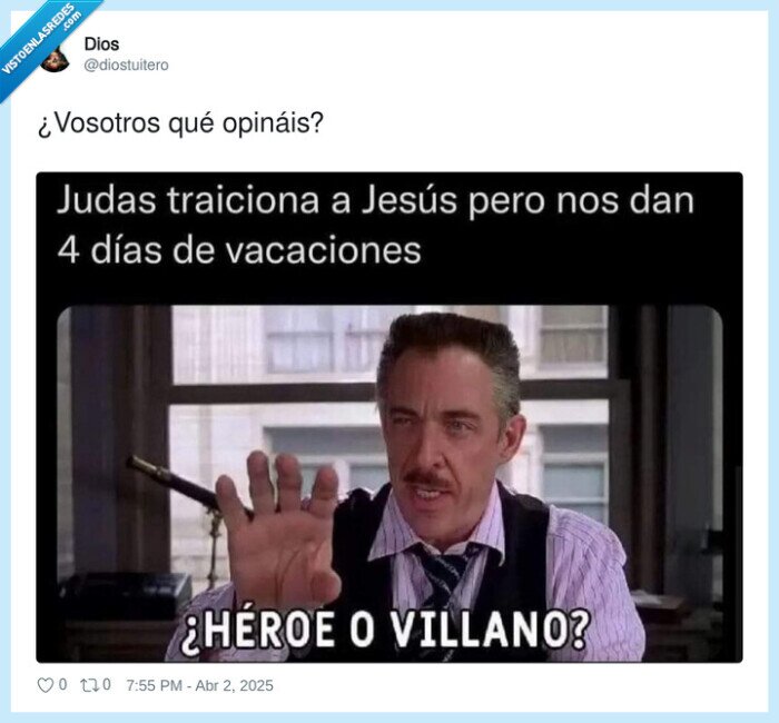 judas,villano,heroe,vacaciones