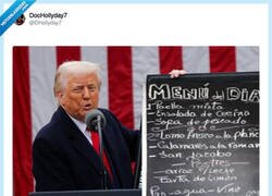 Enlace a No está mal el menú de Donald, por @DHollyday7