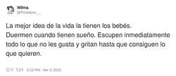 Enlace a Ojalá volver a ser bebé, por @Flintstone___