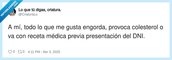 presentación,colesterol,engordar,provocar,receta médica