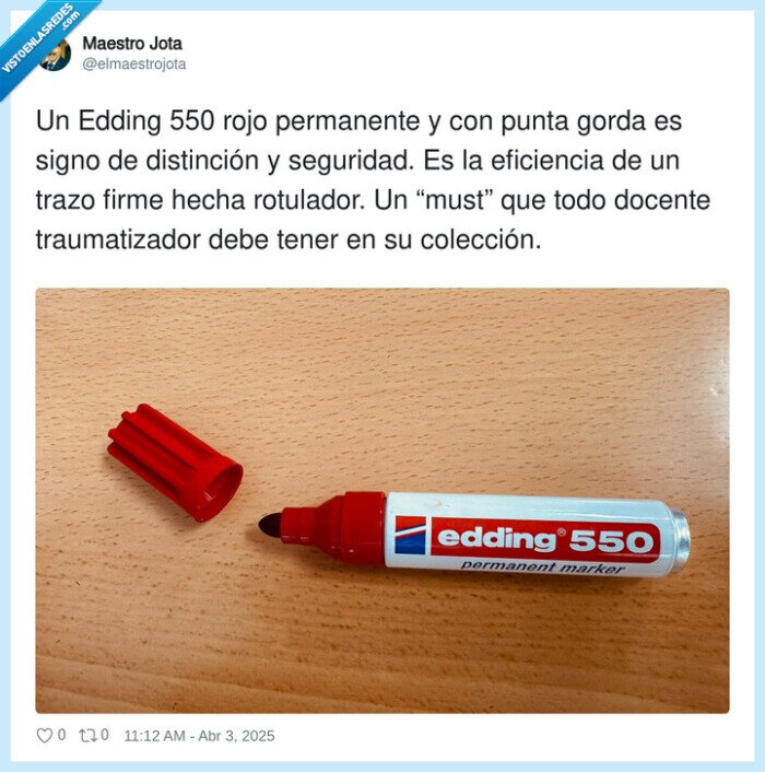 rotulador,edding 550,rojo