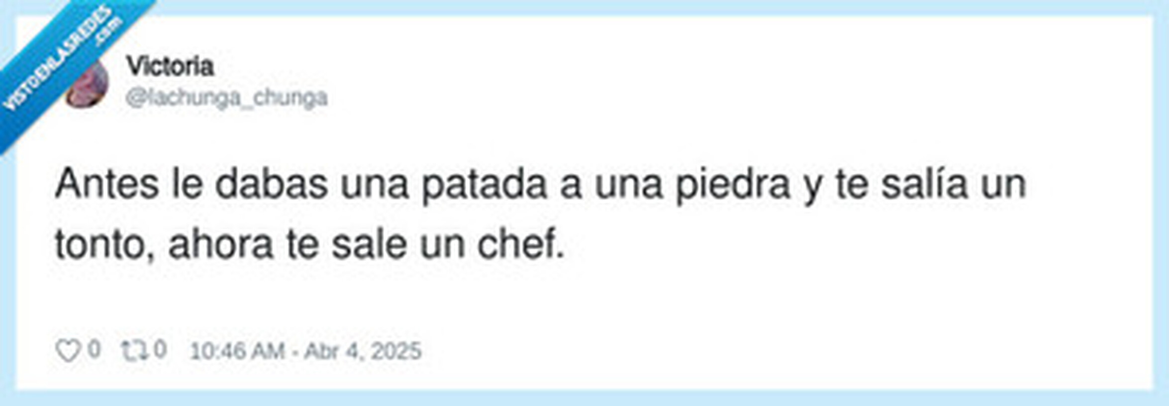Puntualizo, un chef tonto, por @lachunga_chunga