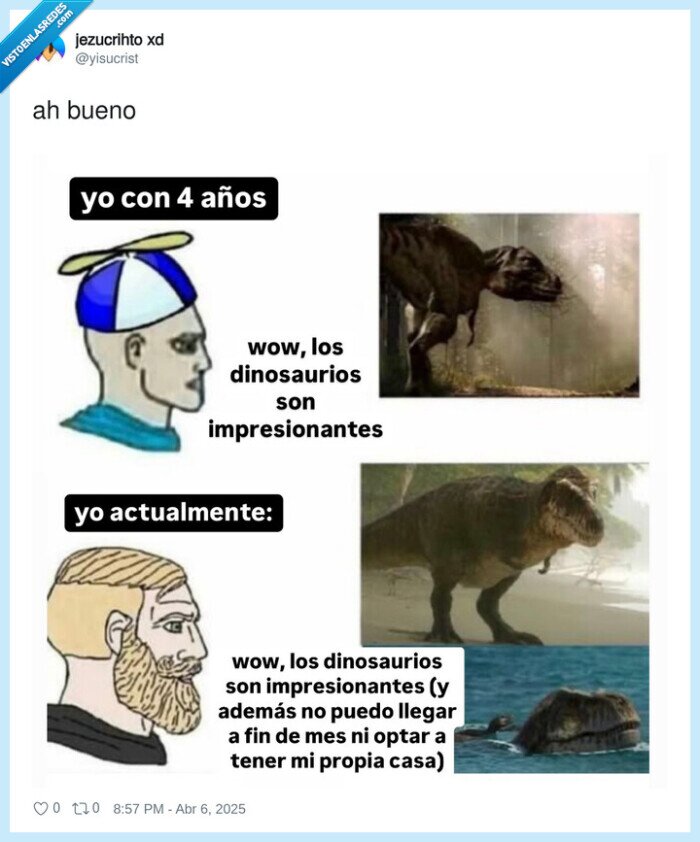 dinosaurios,edad,pobre,fin de mes