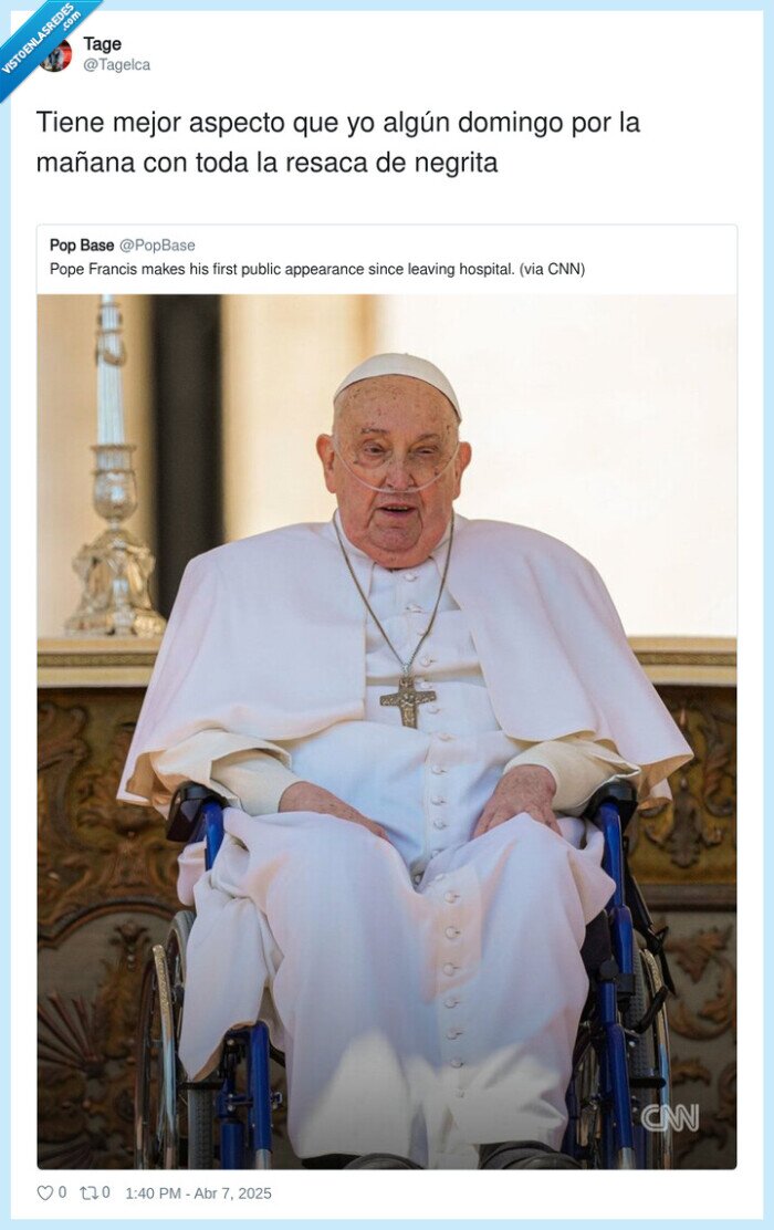 aspecto,domingo,el papa,negrita,resaca