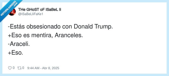 obsesionado,aranceles,mentira,araceli,donald trump
