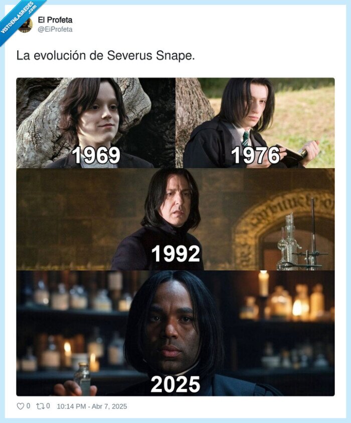 evolución,severus snape,harry potter,negro