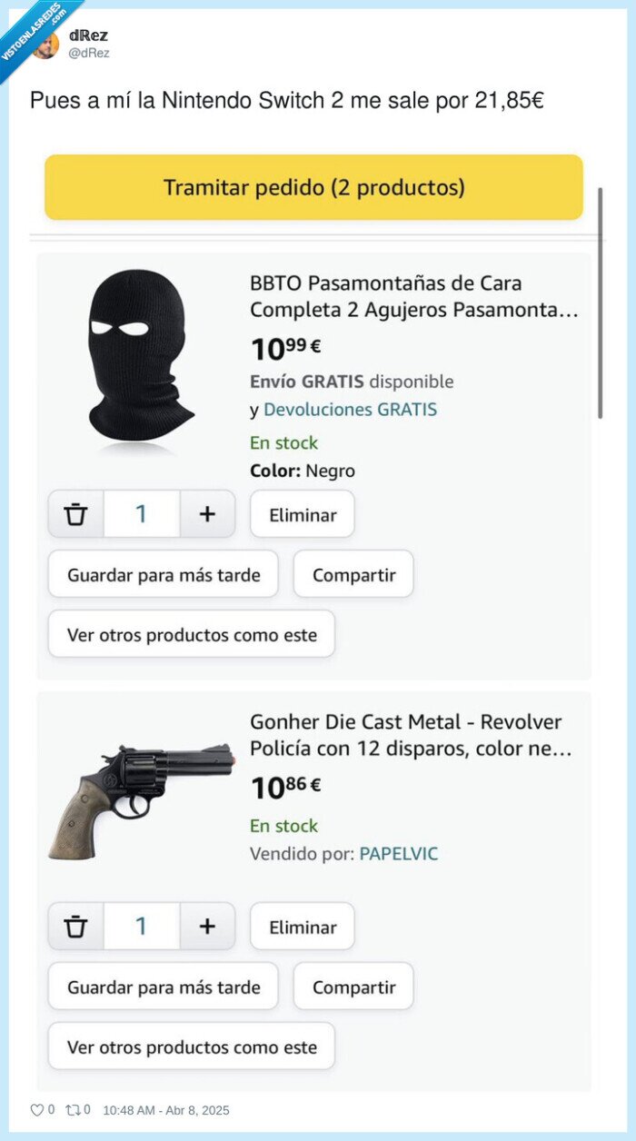 caro,nintendo switch,pasamontañas,pistola