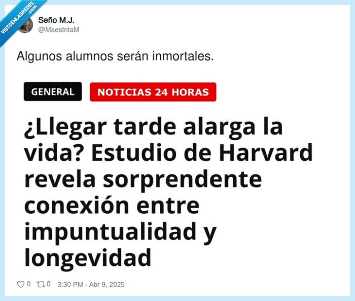 inmortales,longevidad,alumnos,impuntualidad
