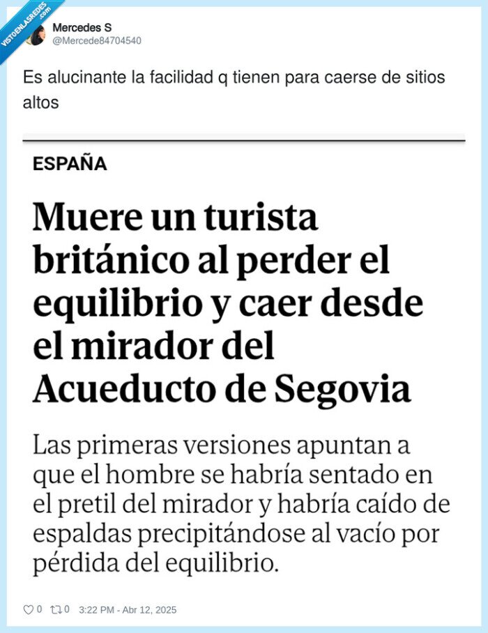 guiris,balconing,caerse,acueducto,segovia
