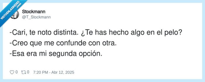 distinta,confundir,segunda opción