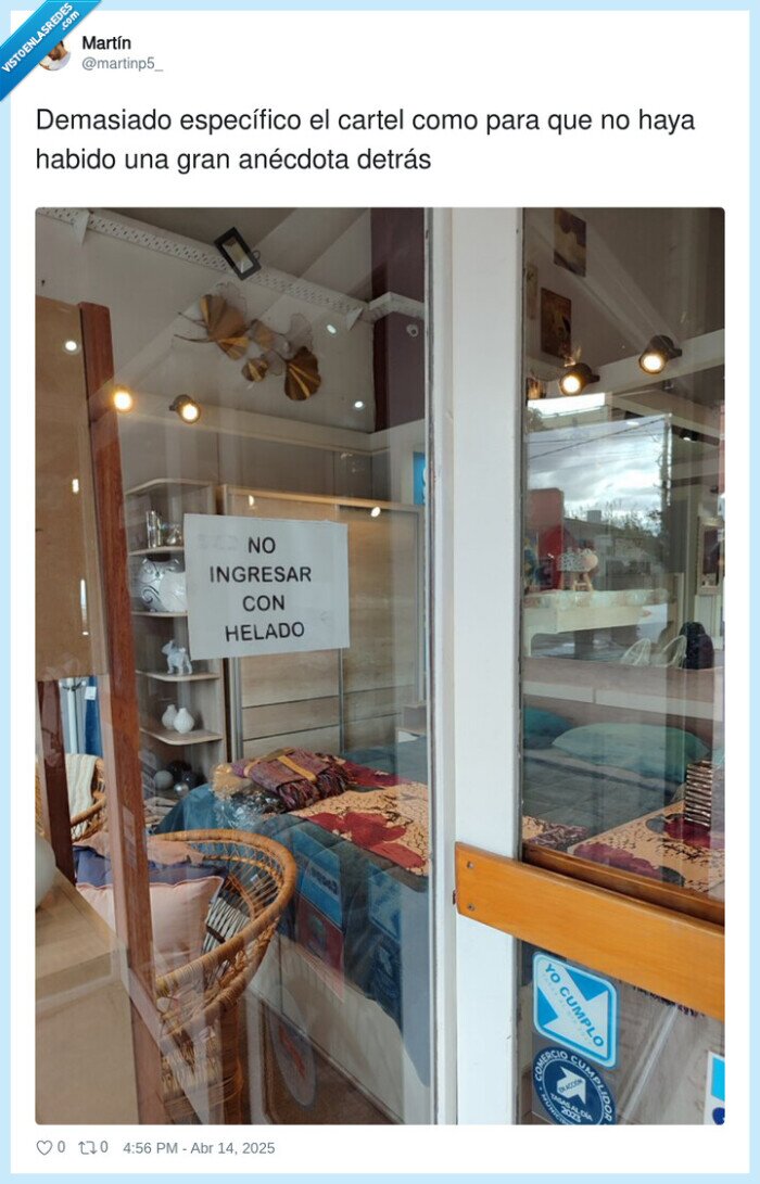 específico,demasiado,anécdota,camas,helado,cartel