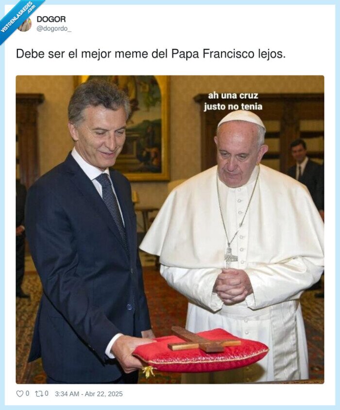 papa francisco,dep,regalo,cruz