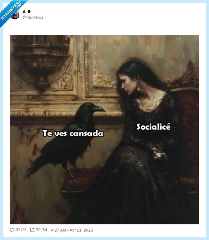 cansada,socializar