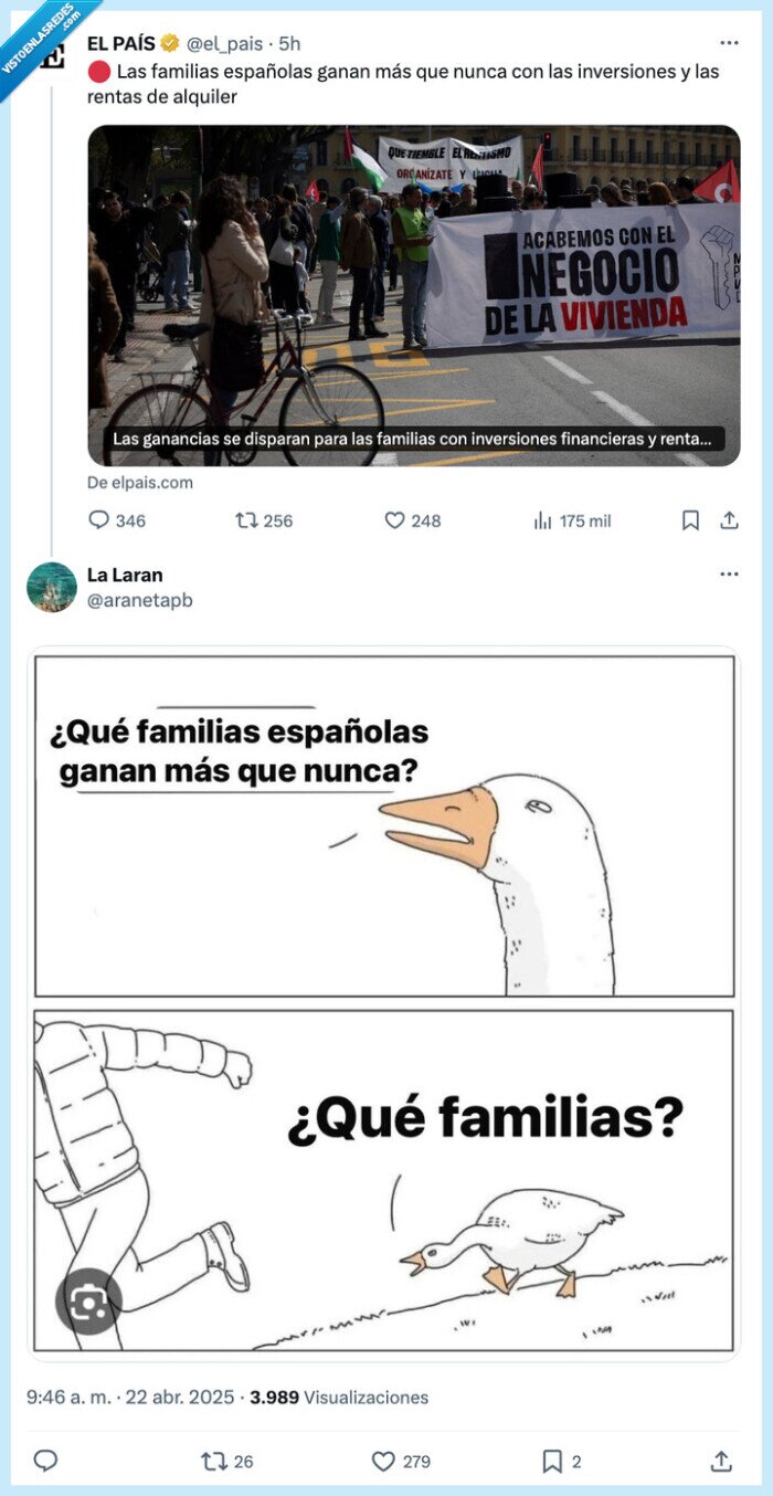 familias,ricas,españa,ganso