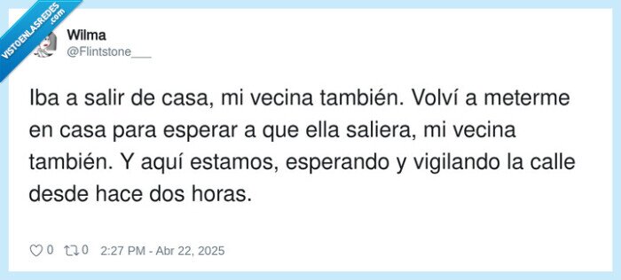 esperar,vigilar,escalera,vecinos