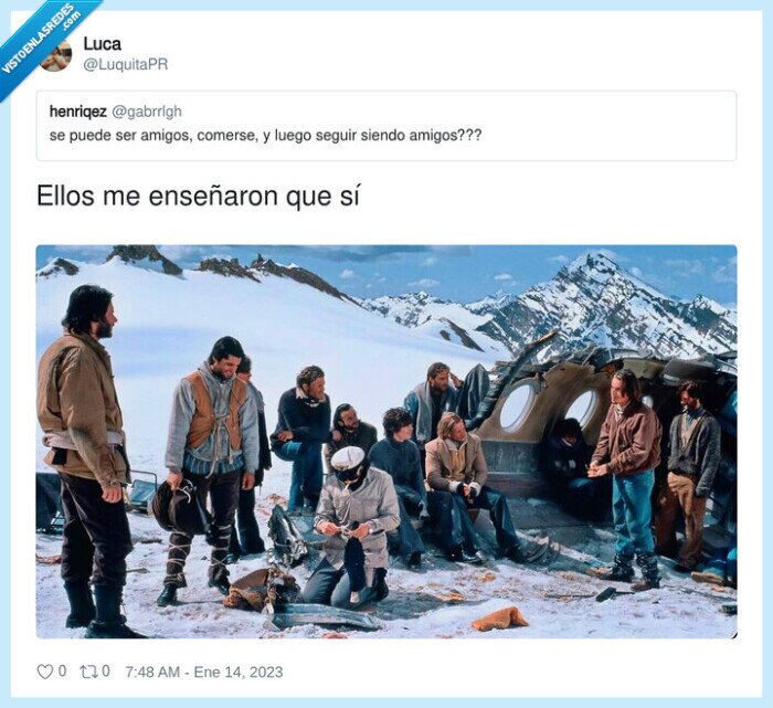 comerse,amigos,amistad,sociedad de la nieve