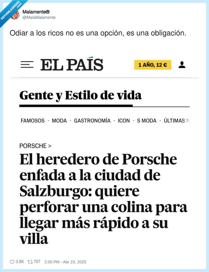 heredero,porsche,colina,villa,perforar